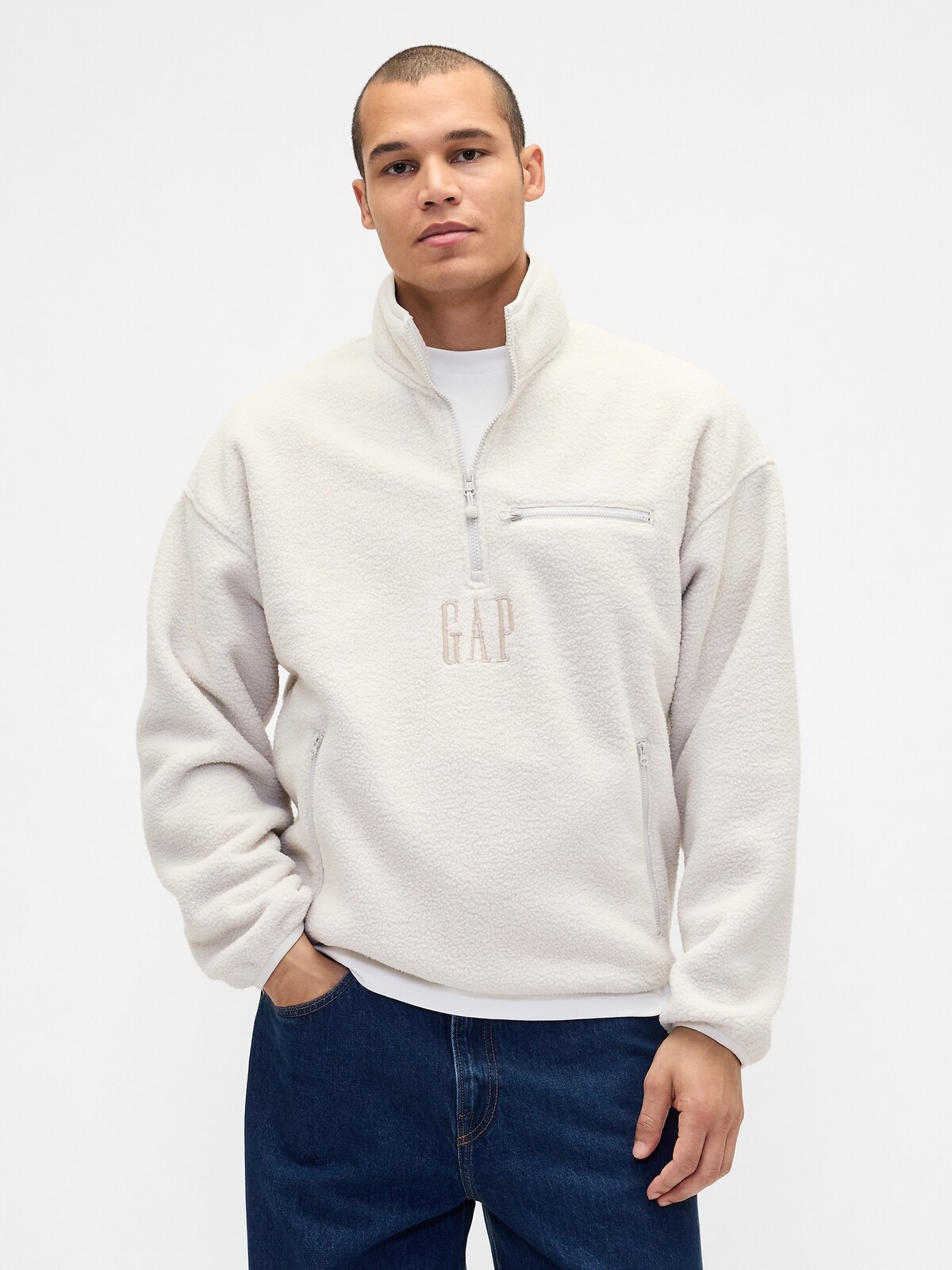 GAP Oversize Arctic Fleece Sherpa Mikina
