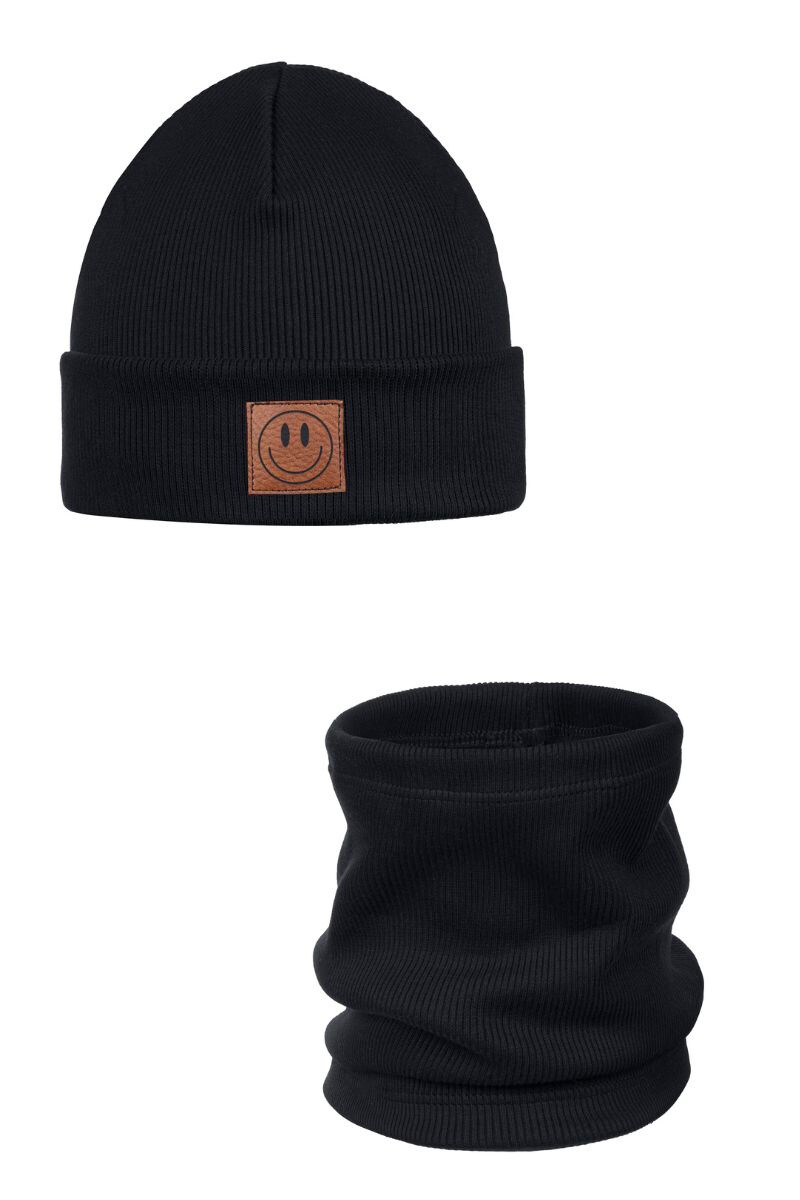 Dětská souprava čepice a nákrčník SMILE