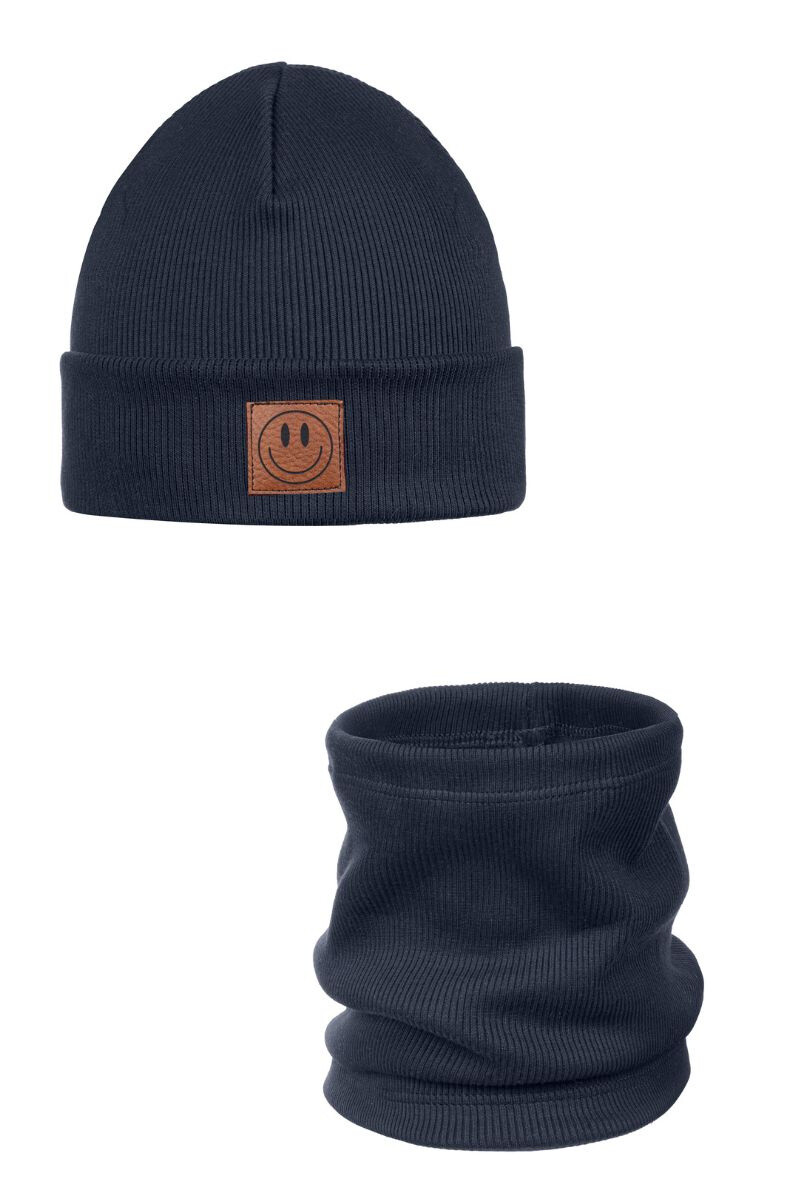 Dětský set čepice a nákrčník SMILE