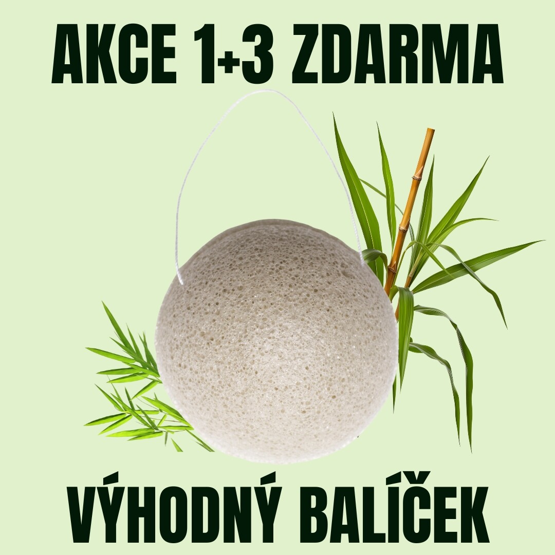 J-IN Konjak houbička Bambus 1+3 ZDARMA