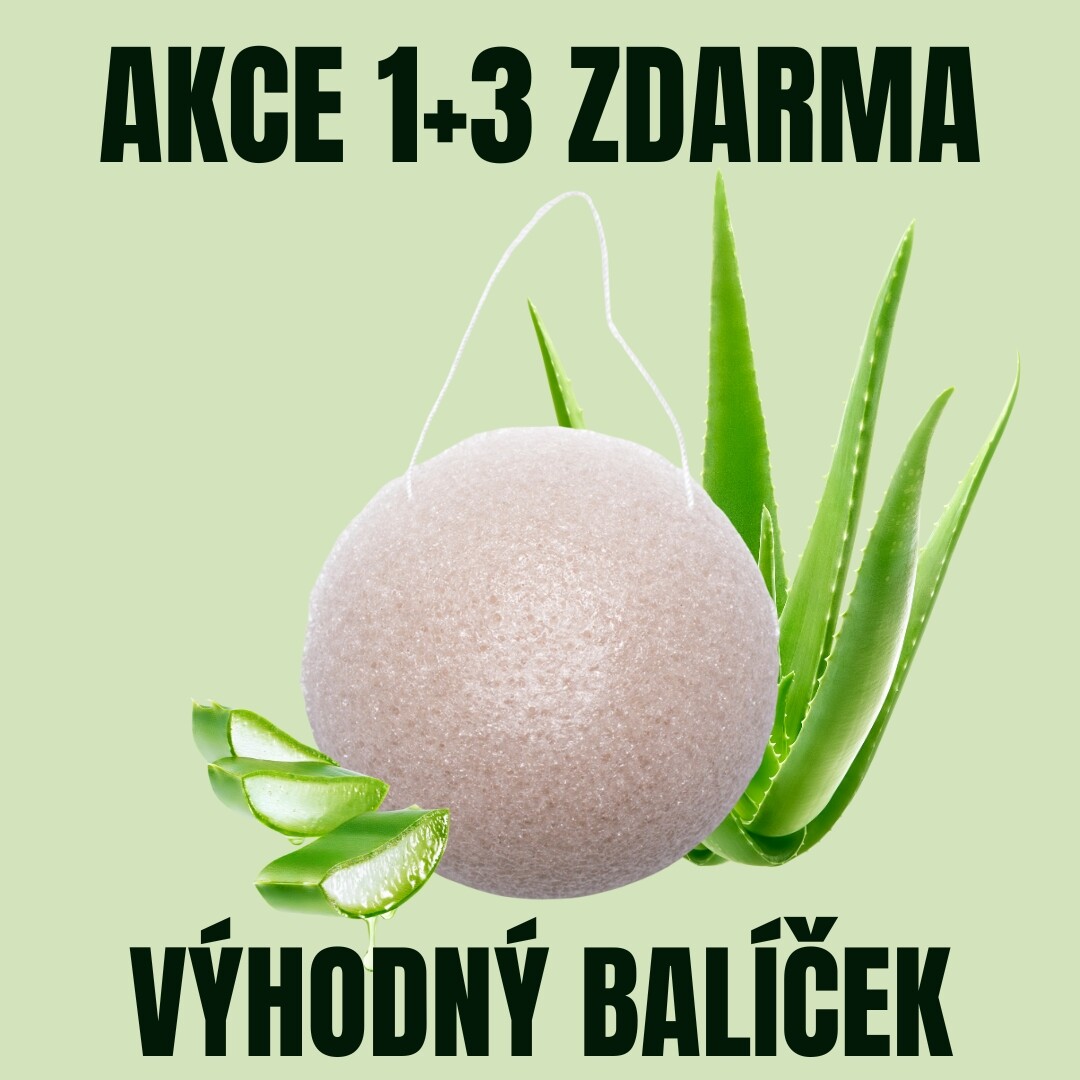 J-IN Konjak houbička Aloe vera 1+3 ZDARMA
