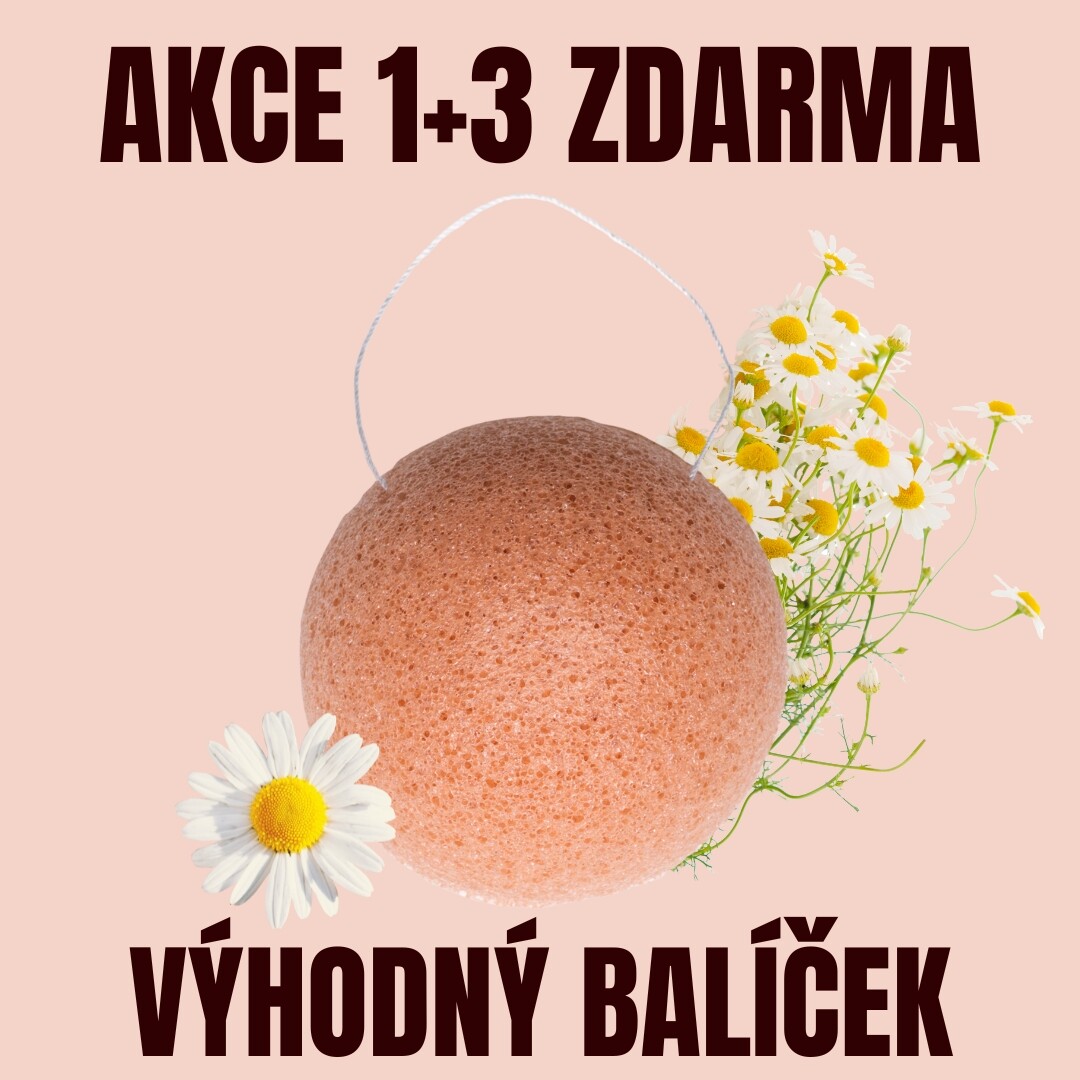 J-IN Konjak houbička Heřmánková 1+3 ZDARMA