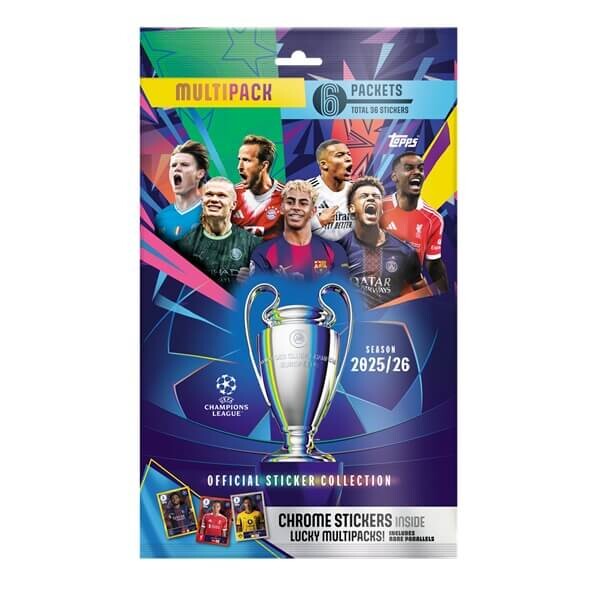 Fotbalové samolepky Topps Champions League 2026 Multipack