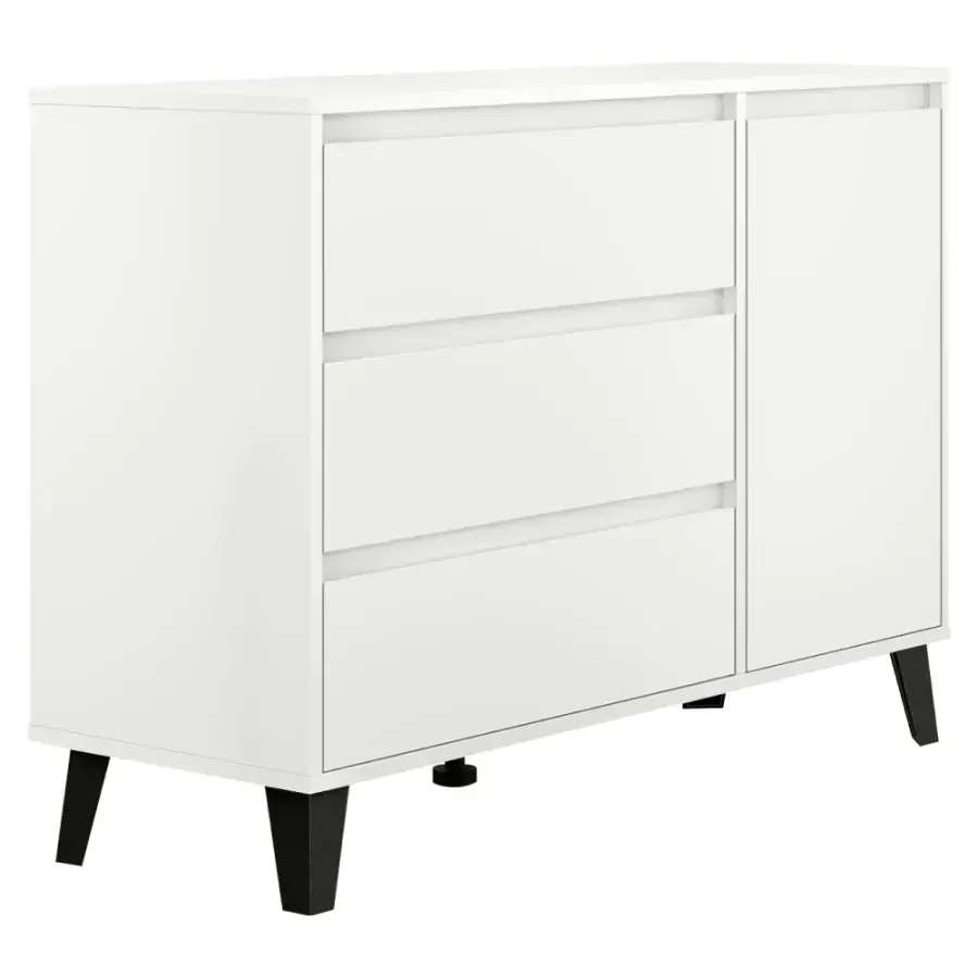 Tempo Kondela Komoda BOGAN NEW 1D3S - bílá