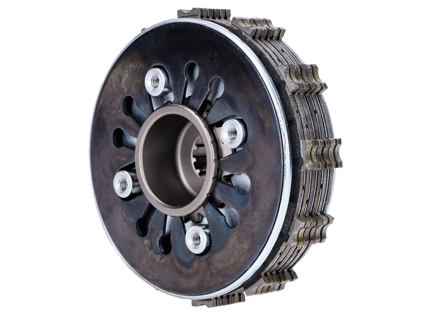 Diverse / Import Spojková sada kompletní, 6 lamel 0,6 mm, hliníkové provedení EVO RACING, pružina 1,6 mm pro Simson S51, S70, S83 M500