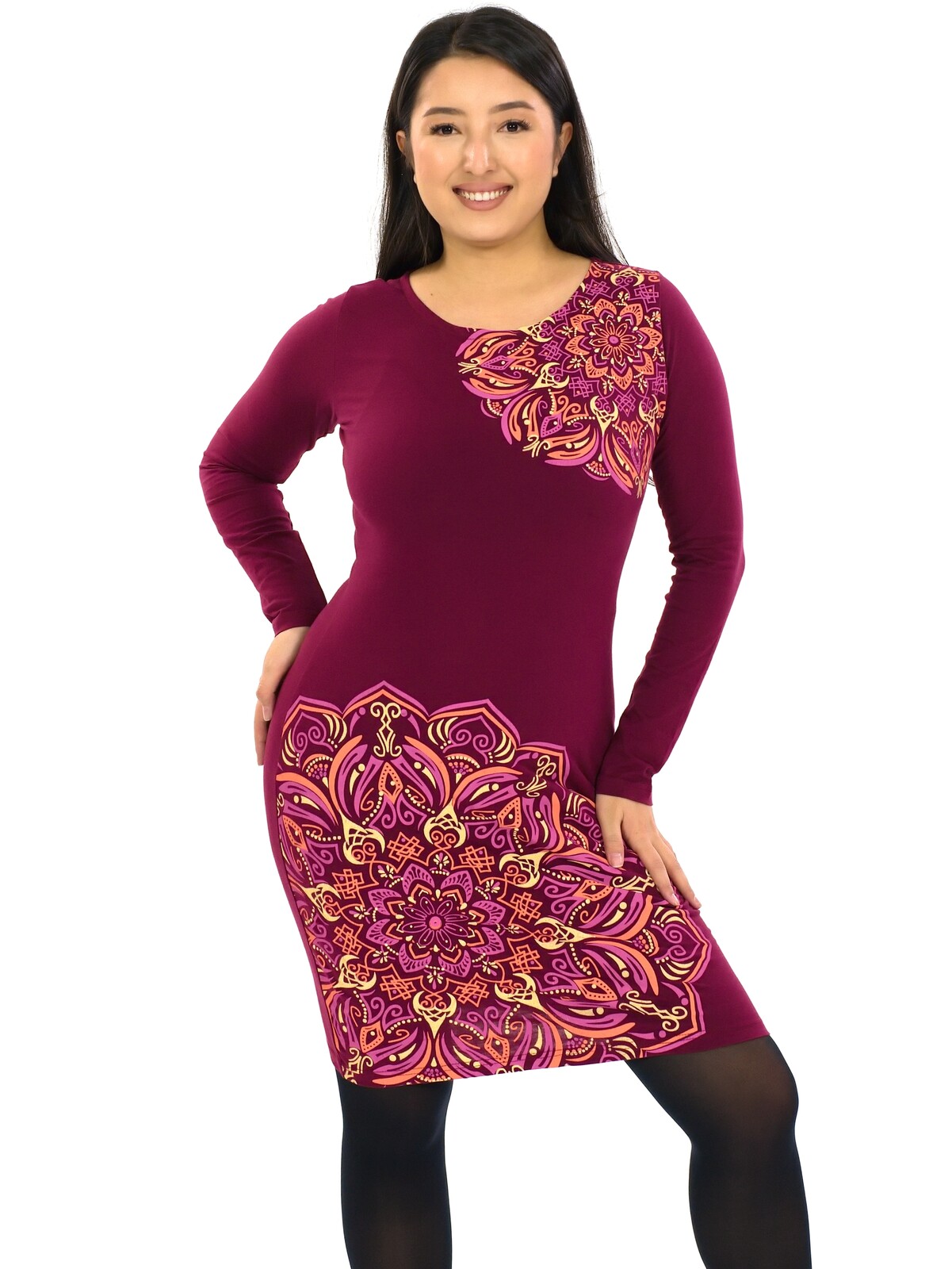 Himalife Šaty Moon - vínová Velikost: S