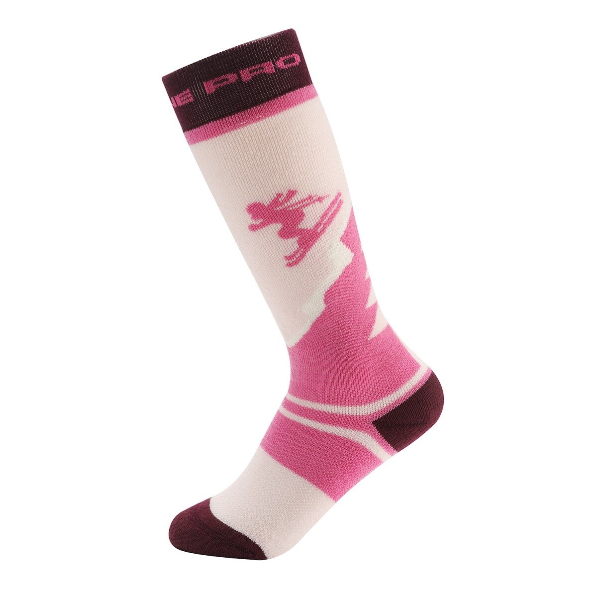 Dětské lyžařské podkolenky z merino wool alpine pro skyro růžová m