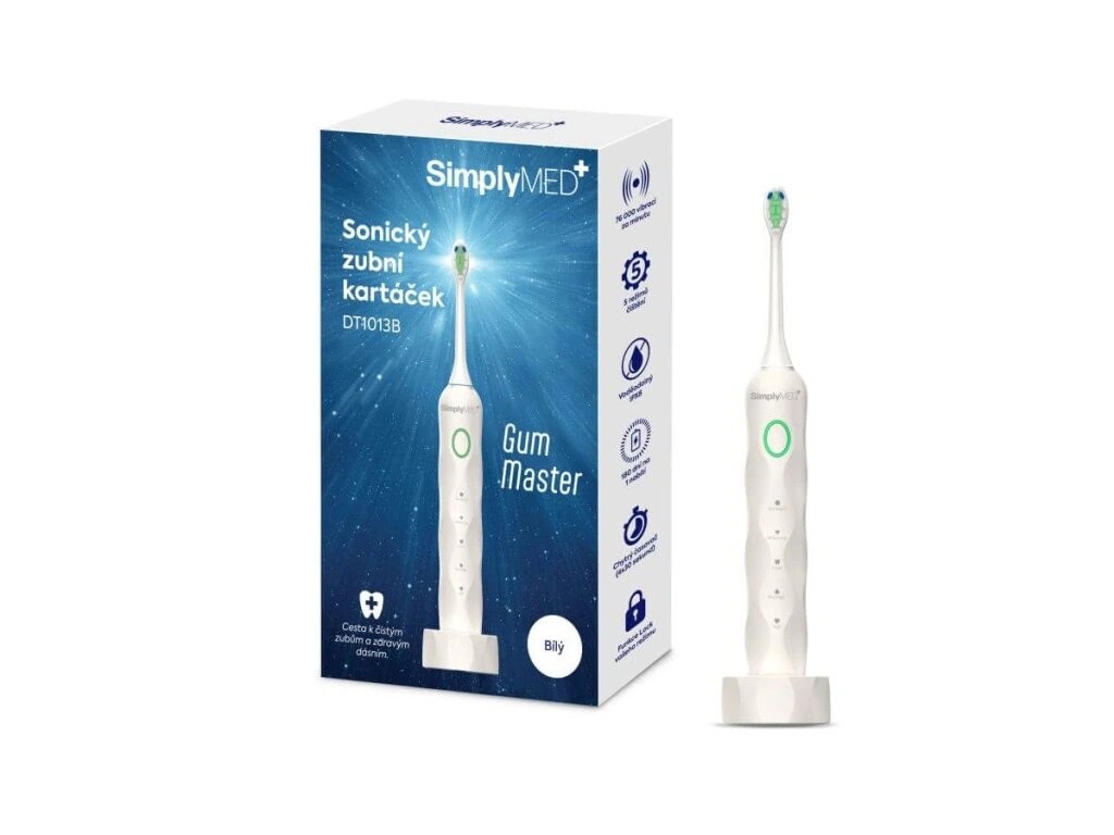Sonický zubní kartáček SimplyMED+ DT1013B Barva: Bílá