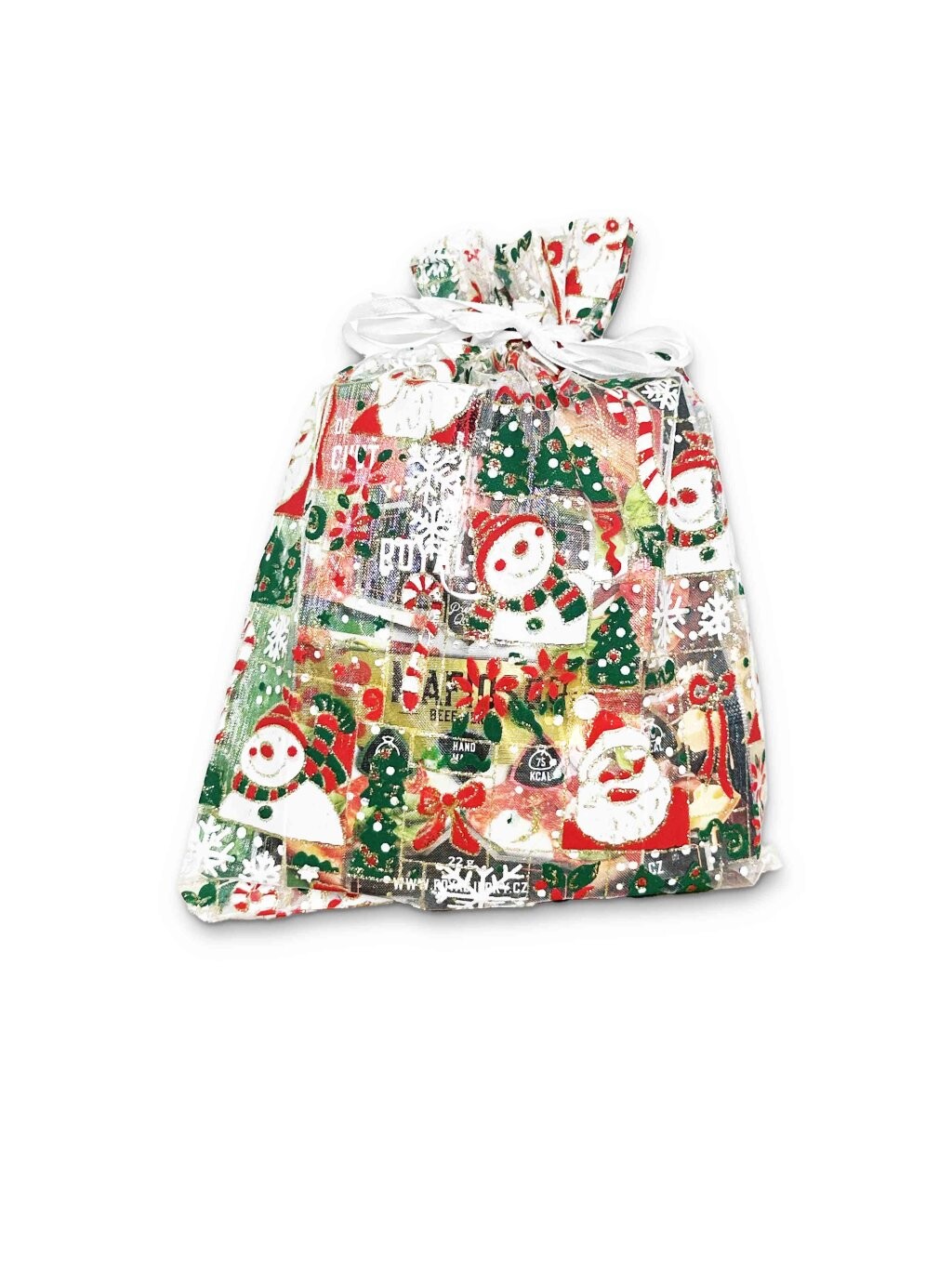 Sušené maso – Royal Jerky | Vánoční balíček (3x jerky, 1x popcorn v čokoládě) | 156 g Barva: Motiv Sněhulák