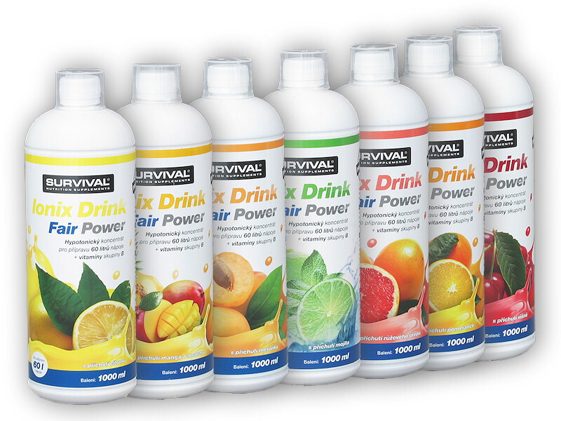 Survival Ionix Drink Fair Power 1000ml Varianta: pink grep