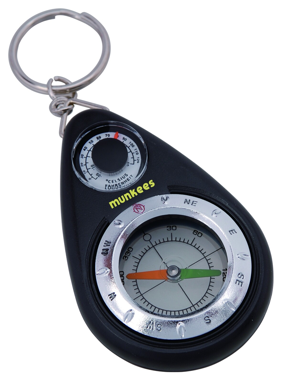 Munkees Key Chain Compass + Thermometer