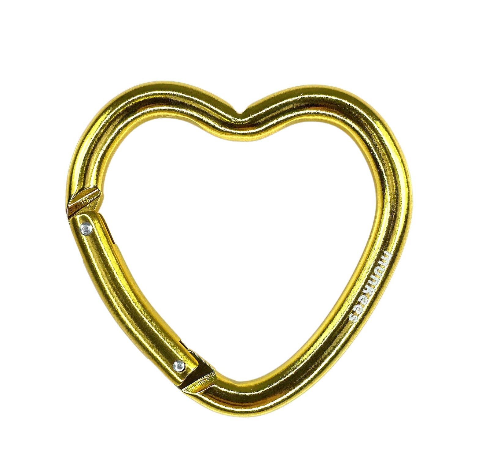 Munkees Carabiner Heart Gold