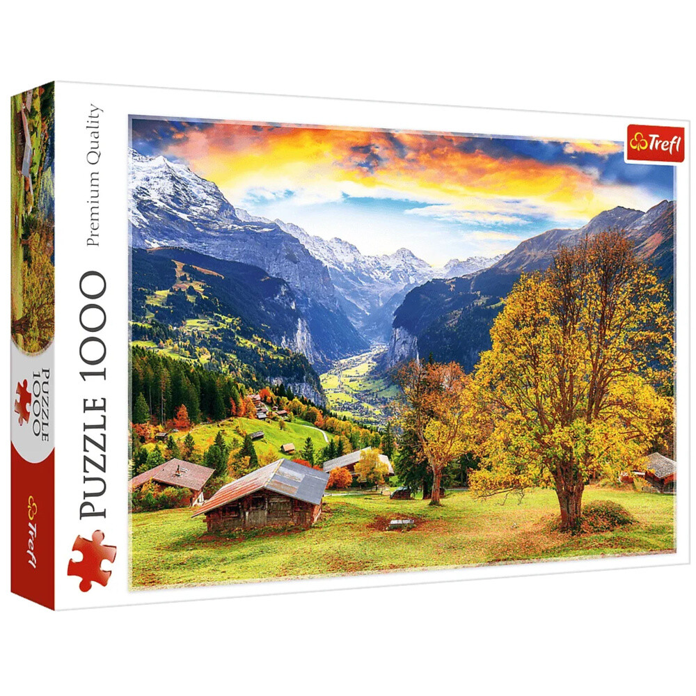 mamido Puzzle malebná alpská vesnička 1000 dílků Trefl