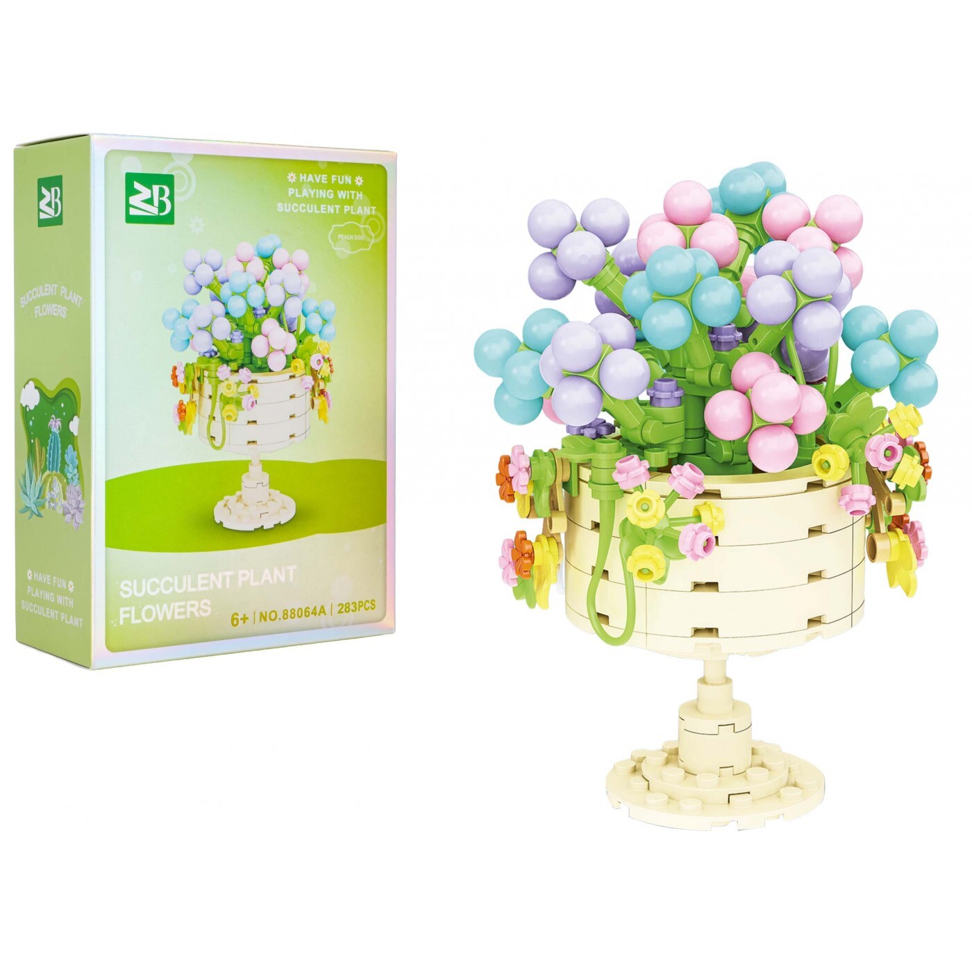 mamido Stavebnice Květiny v květináči 283 dílků pro děti 6+