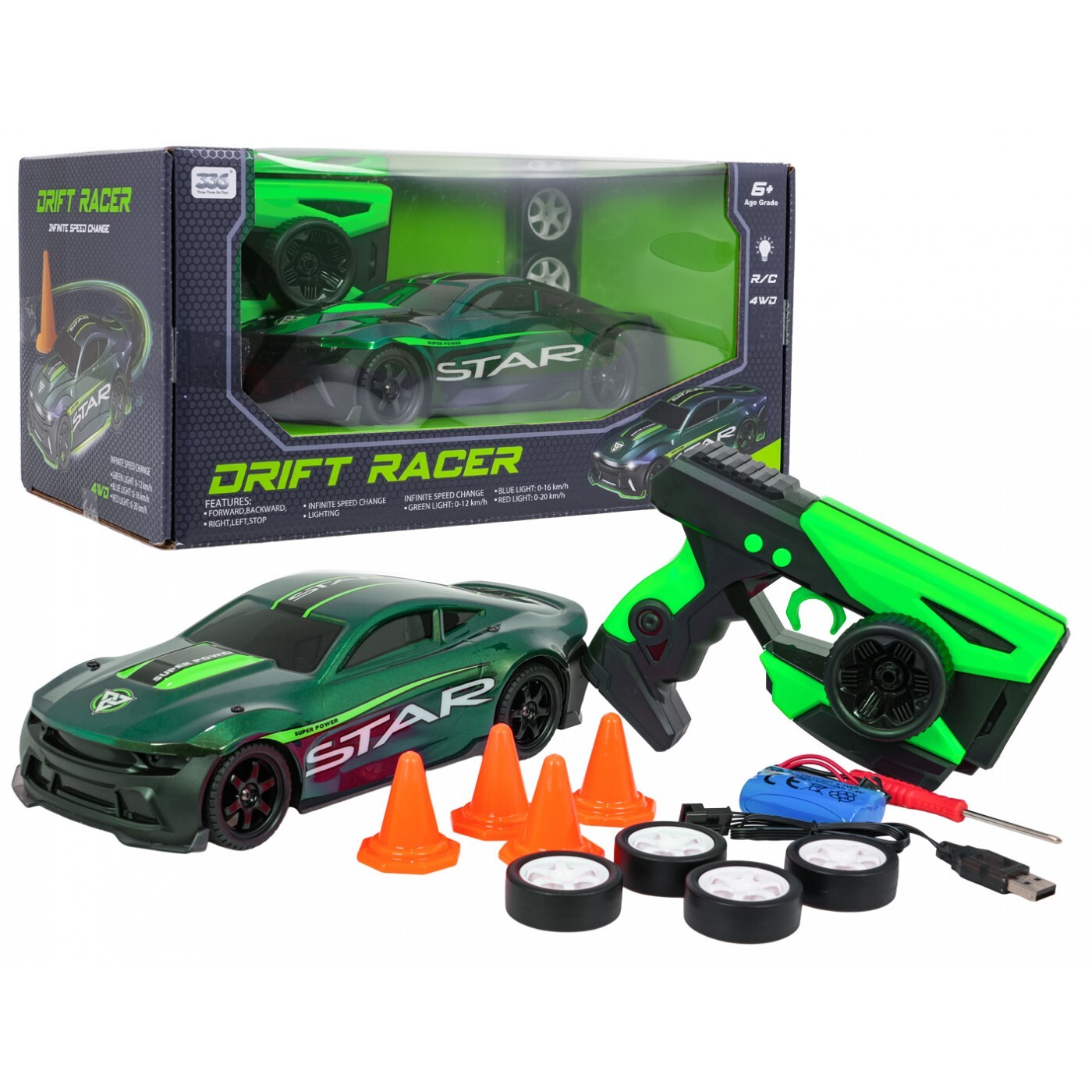 mamido Autíčko na dálkové ovládání RC STAR zelené