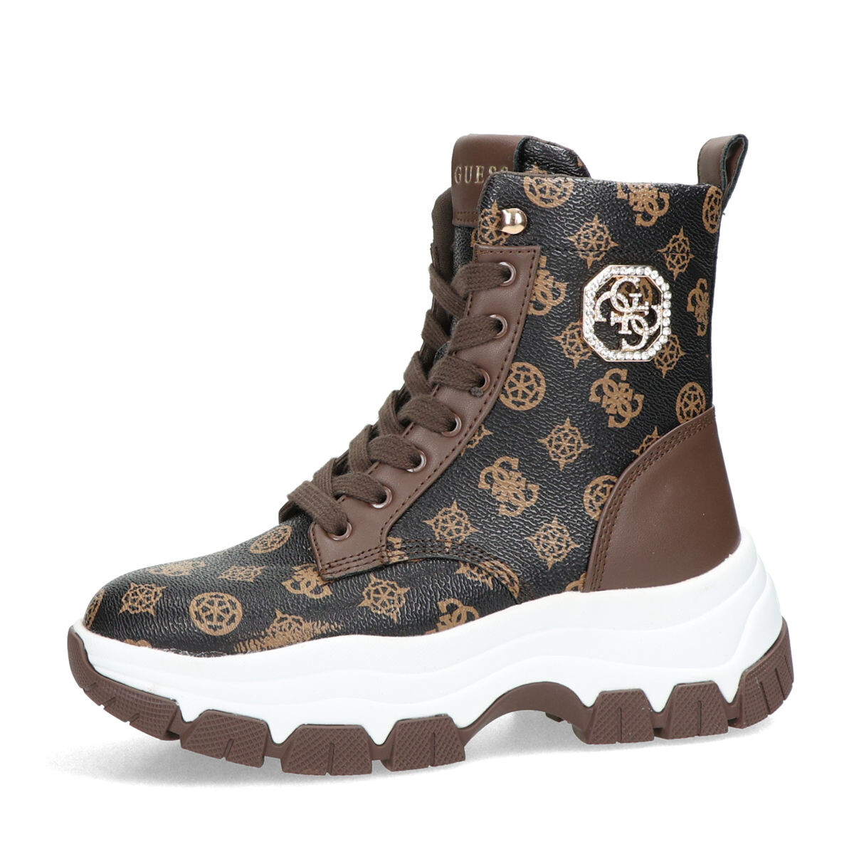 Guess dámské stylové kotníkové boty - hnědé - 37