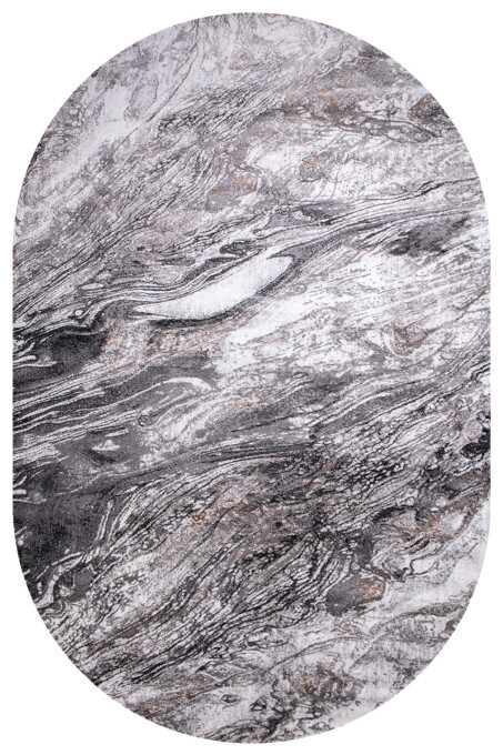 Koberec MAYA PR117 vícebarevný / šedý ovál