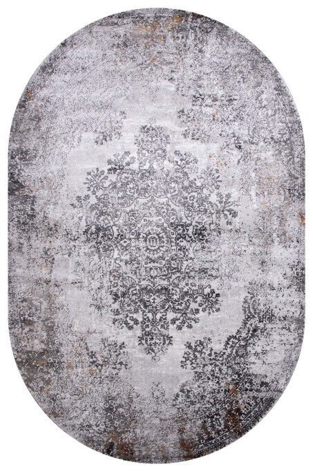 Koberec MAYA PR268 vícebarevný / šedý ovál