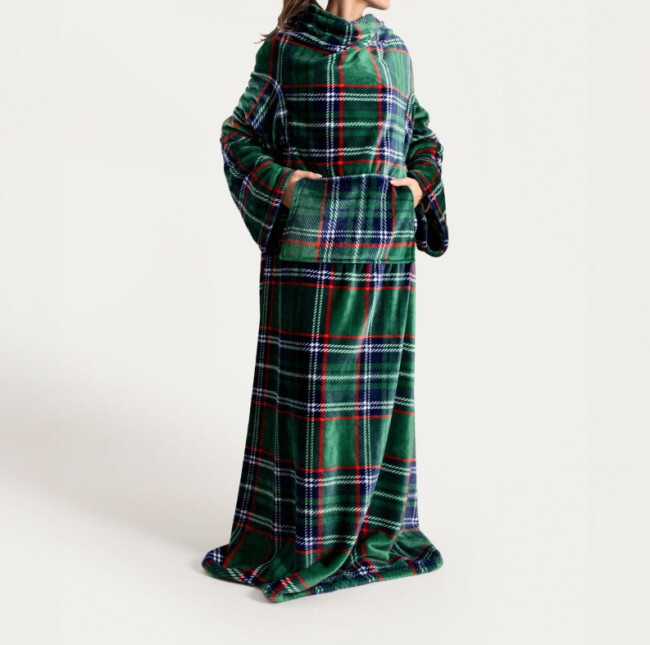 Deka MANTA s rukávy, zelená 758096