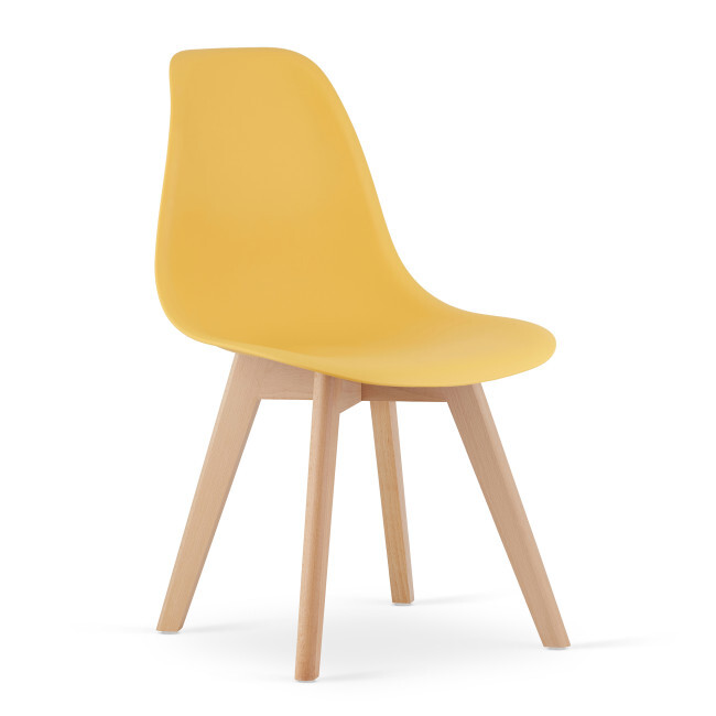 Jídelní židle KITO hořčičná / naturální nohy