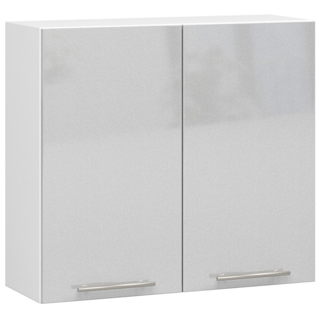 Horní kuchyňská skříňka OLIWIA W 80 H720 bílá / metalická, lesk