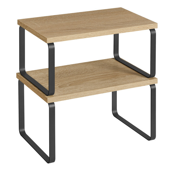 Set stohovatelných poliček OSKAR KCS020B11 hnědý (2 ks)