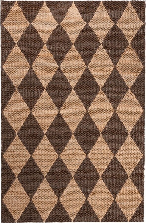 Hnědý/v přírodní barvě ručně tkaný koberec s příměsí juty 160x230 cm Effie Diamond – Flair Rugs