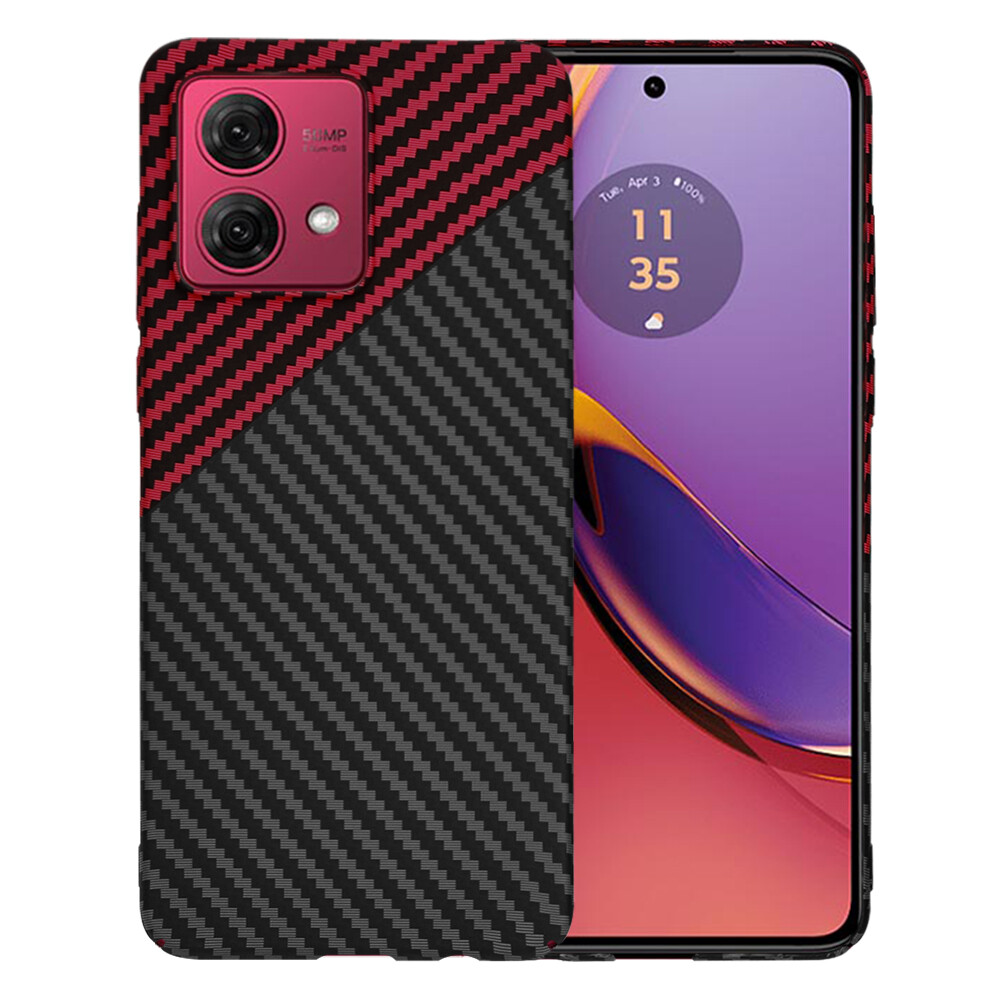 Techsuit Carbonite kryt Motorola Moto G84 Red Vortex