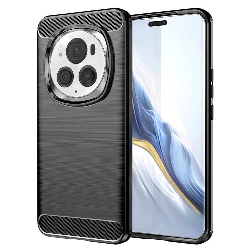 Techsuit Karbon Silikon Honor Magic6 Pro Černý