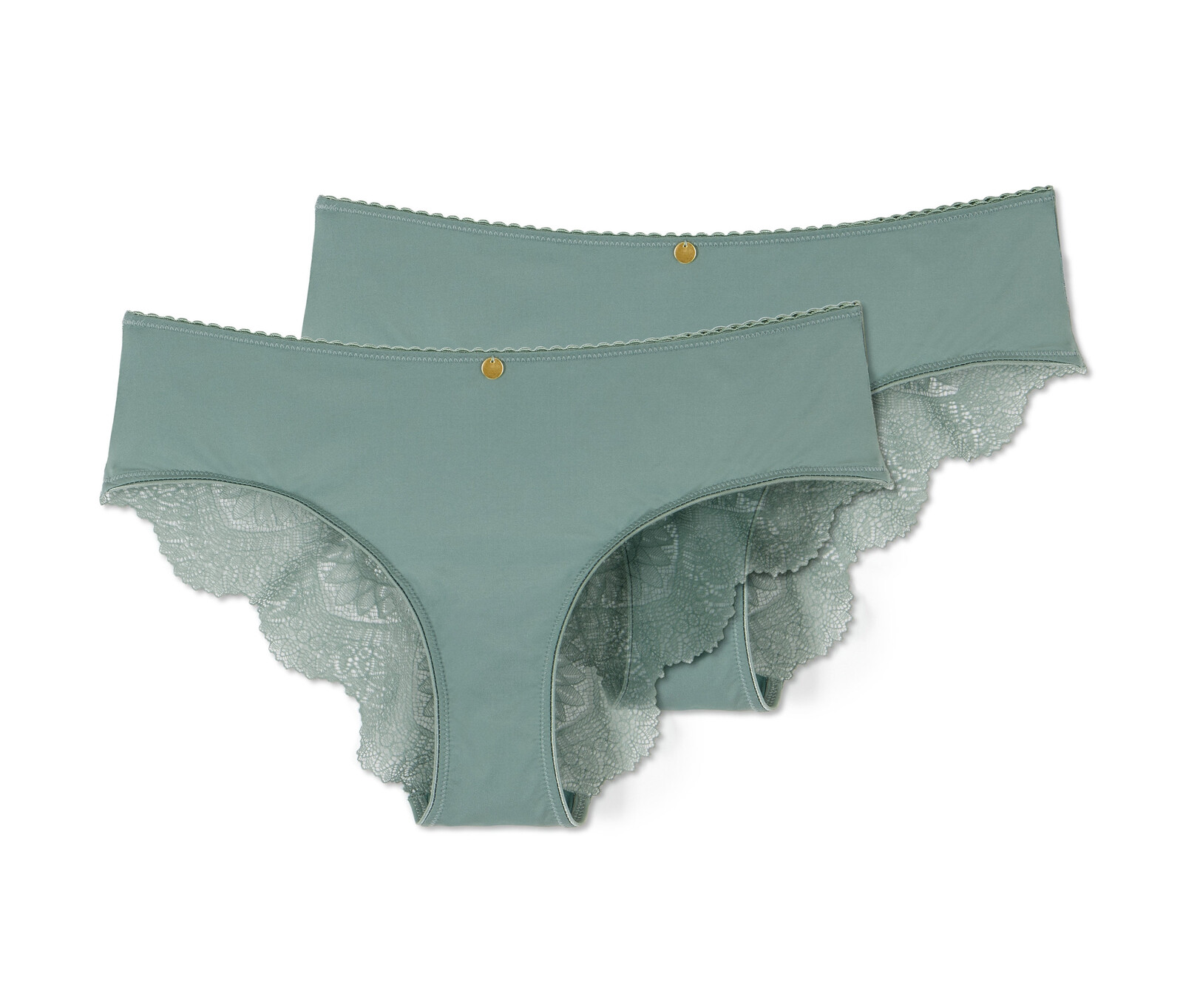 Tchibo - Brazilské kalhotky 2 ks - pro ženy - vel. L 44/46 - barva: zelená