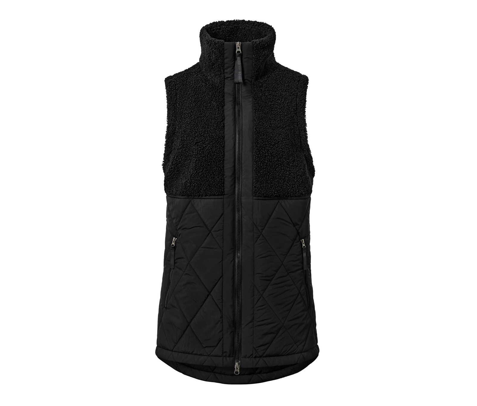 Tchibo - Plyšová prošívaná vesta - pro ženy - vel. M 40/42 - barva: černá