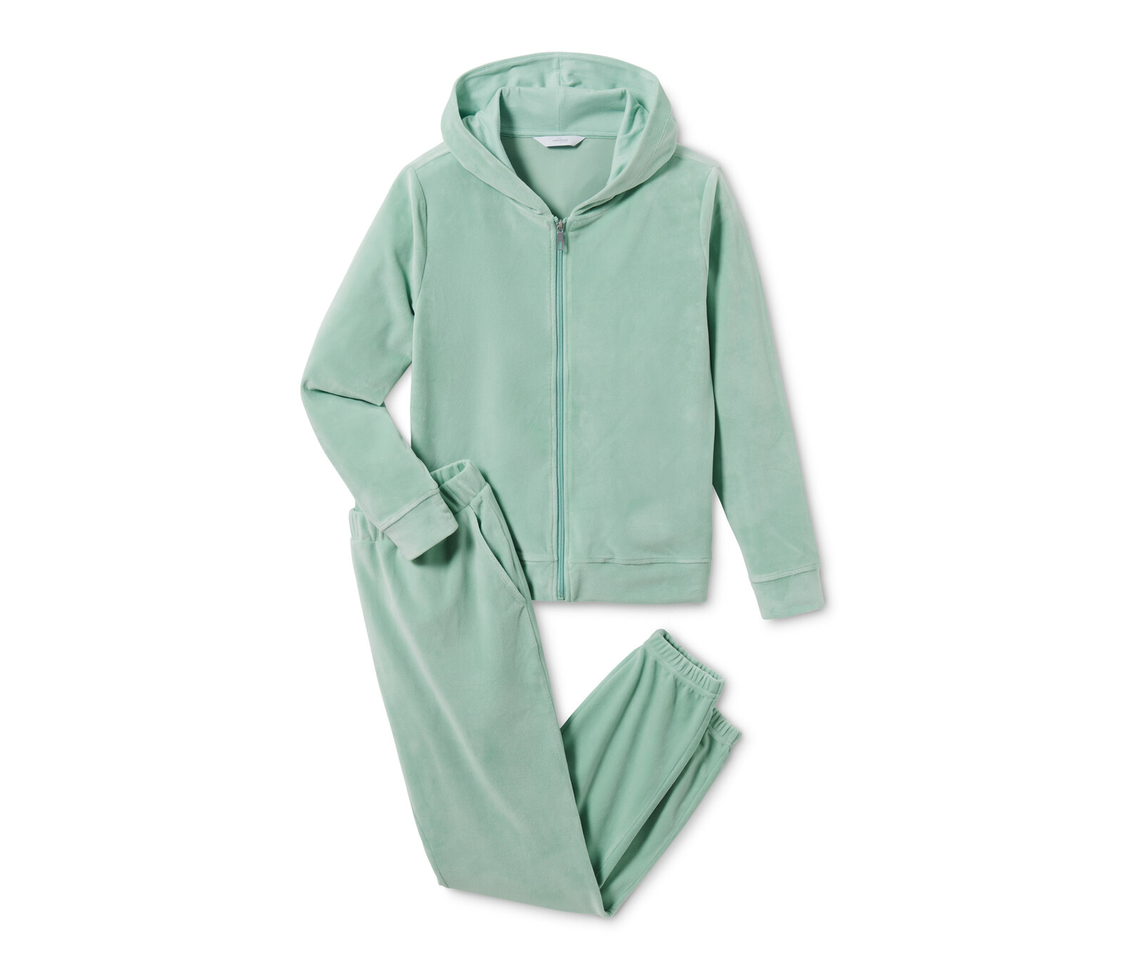 Tchibo - Domácí souprava z plyšové pleteniny - pro ženy - vel. XL 48/50 - barva: zelená