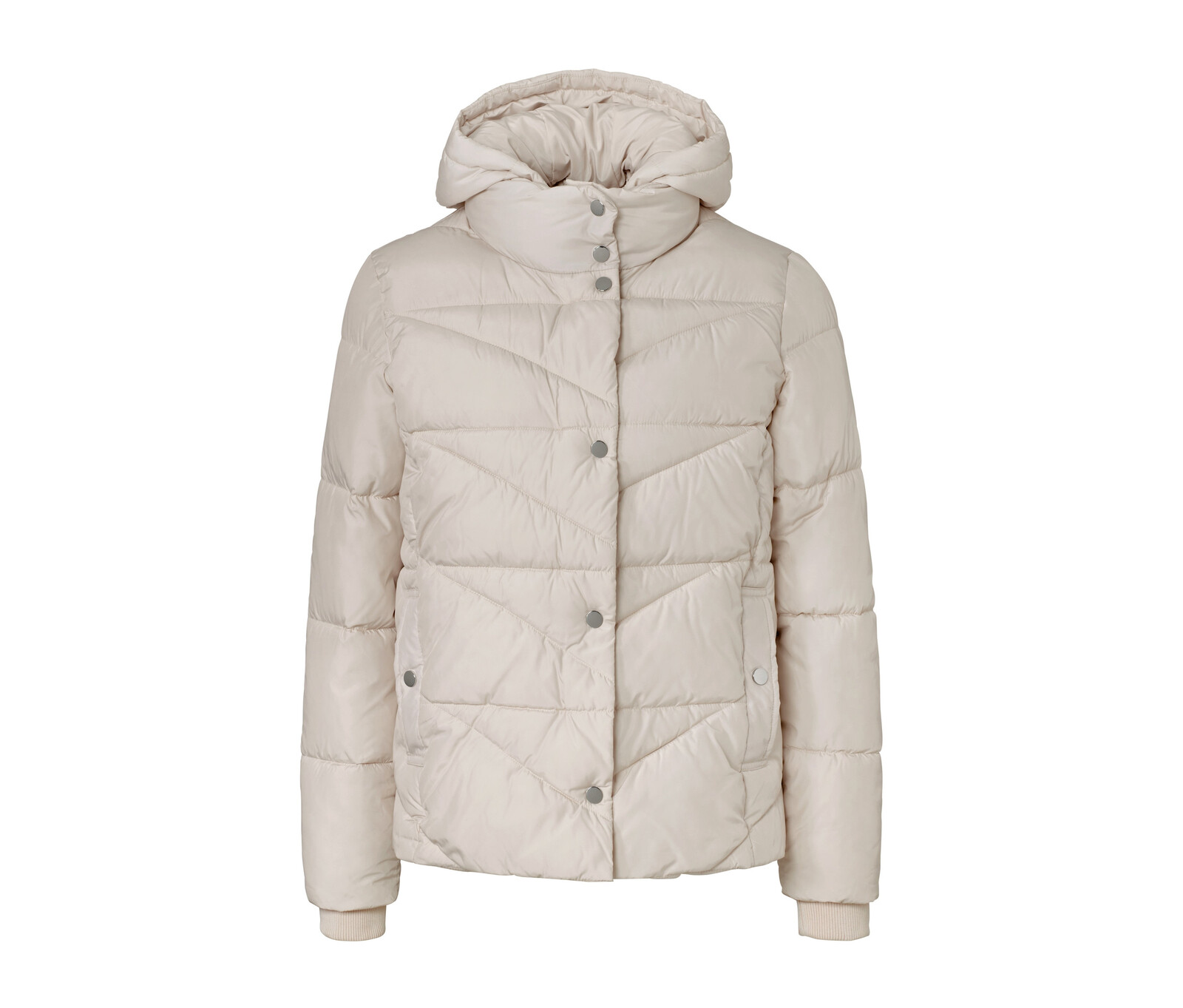 Tchibo - Prošívaná bunda s kapucí - pro ženy - vel. 38 - barva: béžová