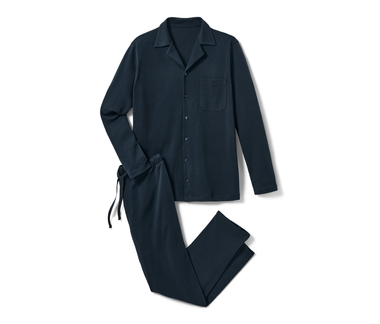 Tchibo - Pyžamo z pleteniny s interlokovou vazbou - pro muže - vel. XL 56/58 - barva: modrá