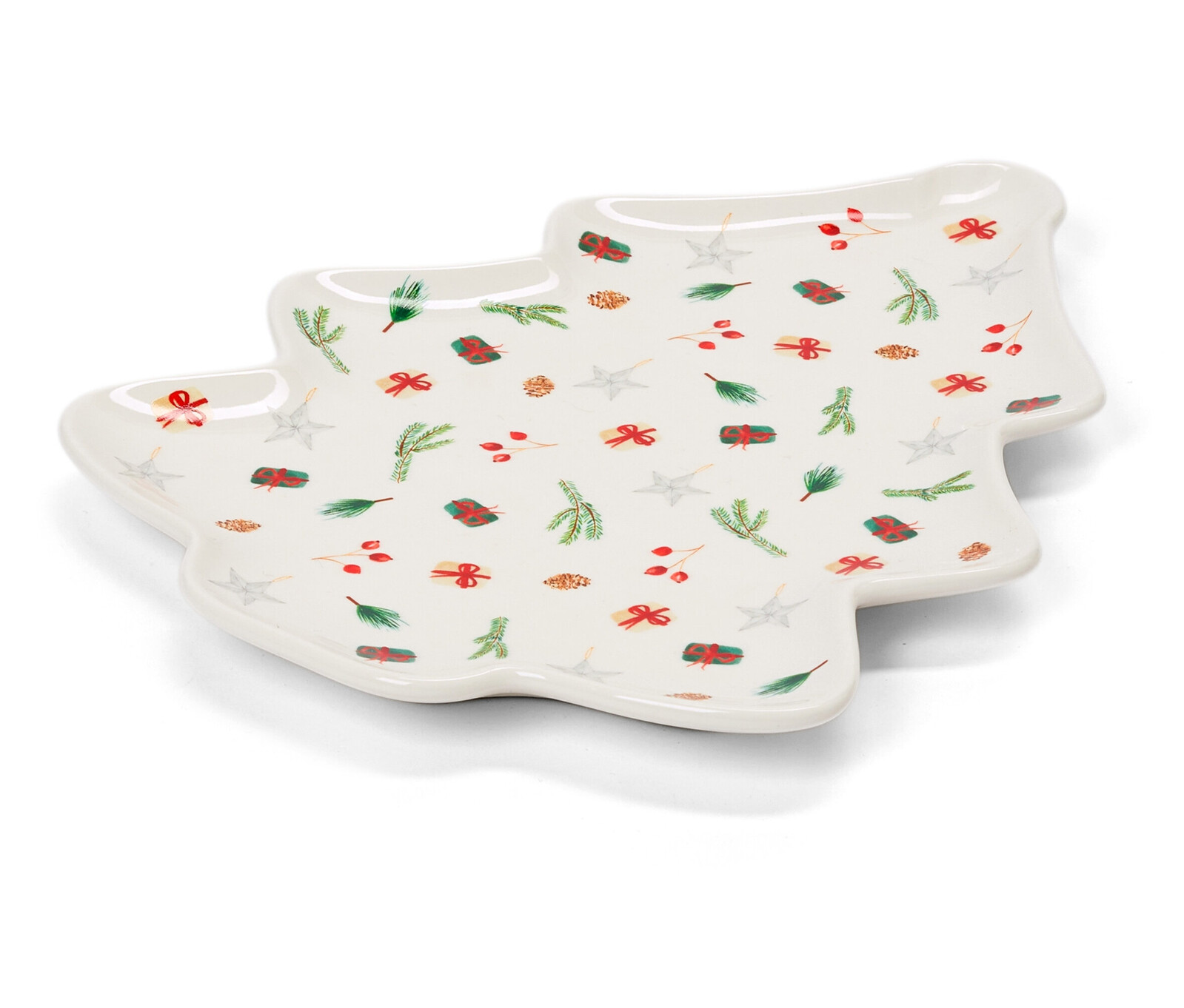 Tchibo - Talíř ve tvaru stromku - barva: bílá