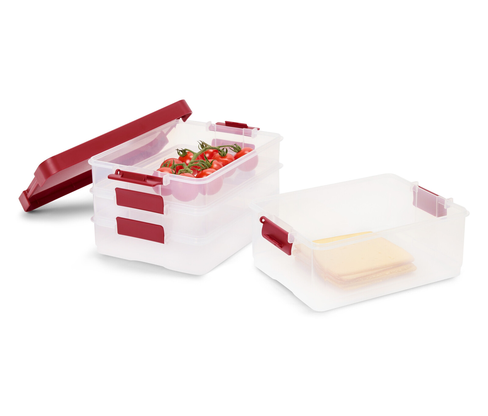 Tchibo - Stohovatelná dóza na potraviny - barva: červená