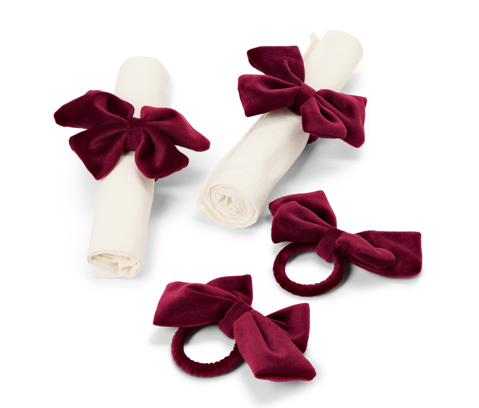 Tchibo - Kroužky na ubrousky - barva: červená