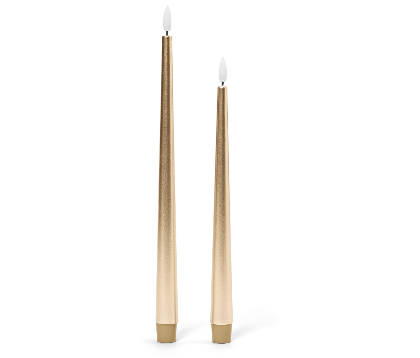Tchibo - Dlouhé svíčky s LED - barva: zlatá