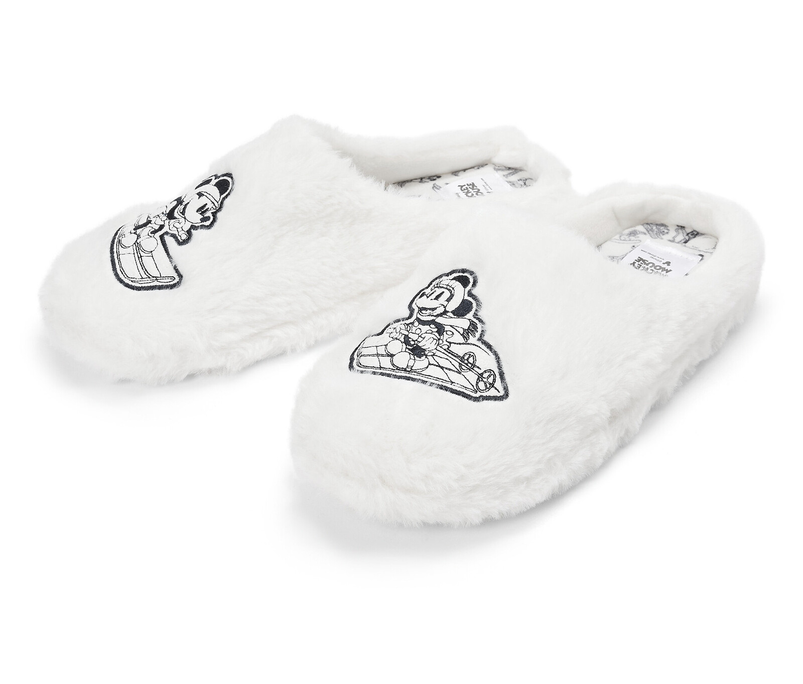 Tchibo - Pantofle »Mickey and Friends« - pro ženy - vel. 36-37 - barva: bílá