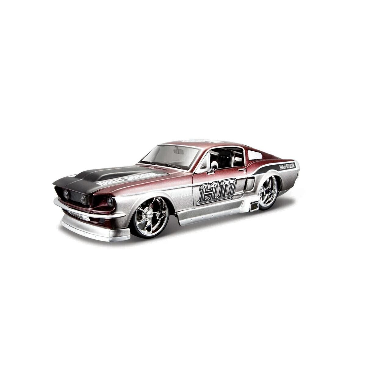 Maisto Harley-Davidson Custom, 1967 Ford Mustang GT, 1:24