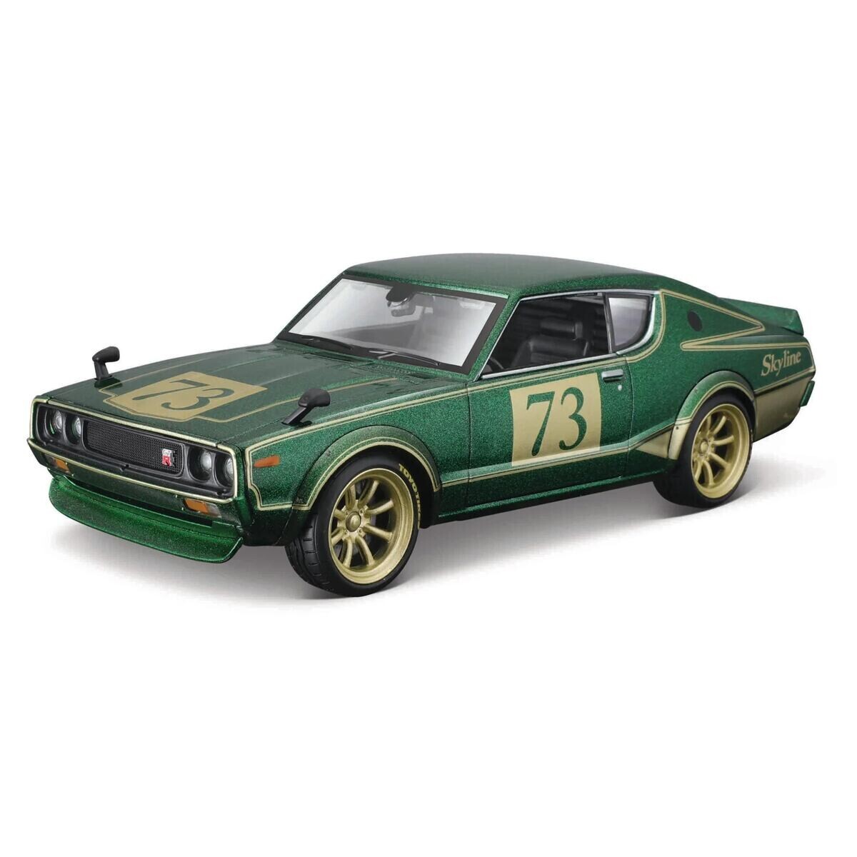 Maisto 1973 Nissan Skyline 2000GT-R (KPGC 110),  zelená, Tokyo Mods, 1:24