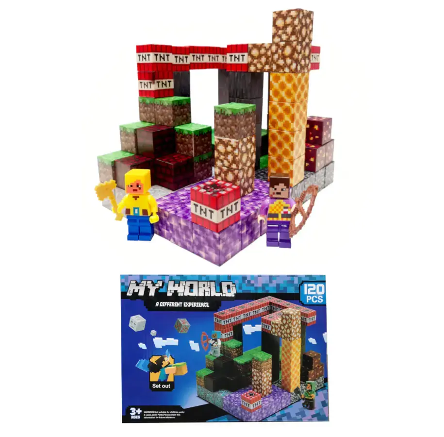 Toybit Magnetická stavebnice Minecraft TNT Amethyst Lava MSTB2349