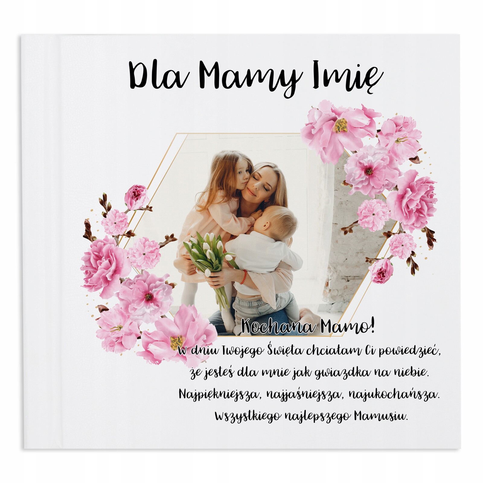 Album Modrý Na Fotografie Dárek K Dni Matek pro maminku Jméno Vzory