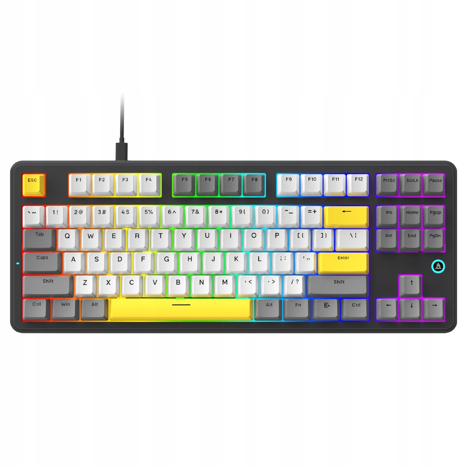 Ajazz 87Keys Tkl drátová herní mechanická klávesnice s přepínačem Flying Fish AK870 V2