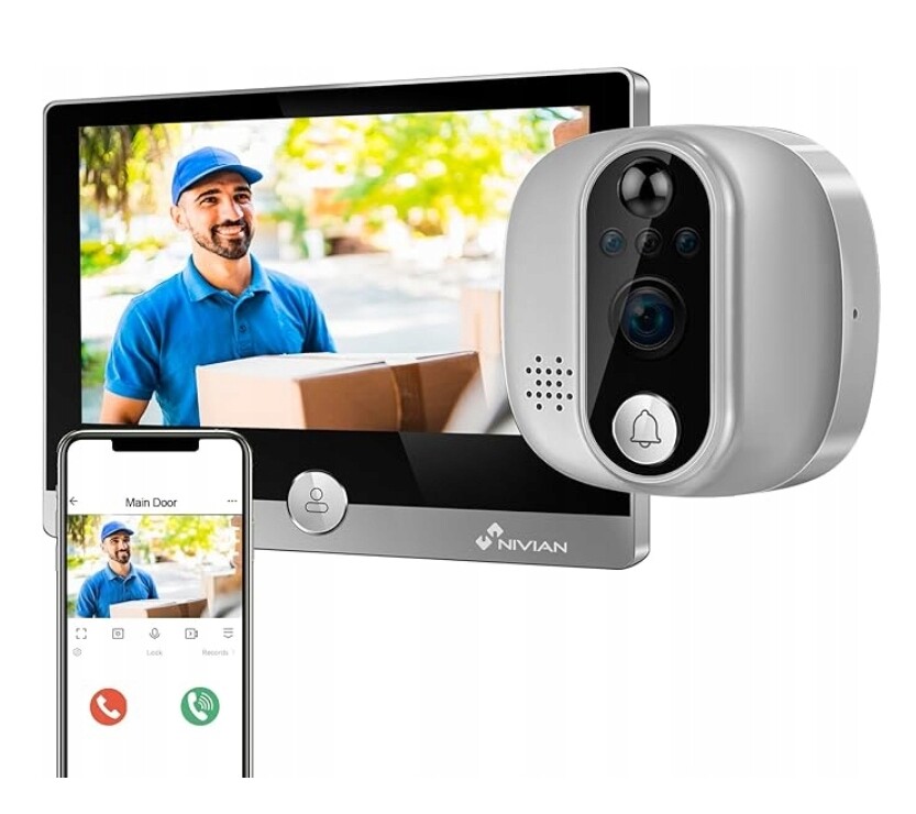 Elektronický hledáček s WiFi kamerou NVS-IPC-DOORVIEW1 Full Hd