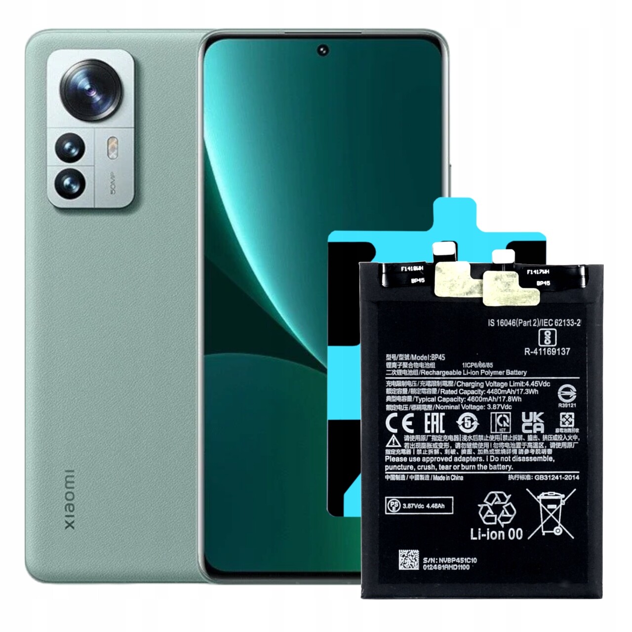 Baterie Akumulátor pro Xiaomi 12 Pro 12S Pro BP45 4480mAh montážní páska