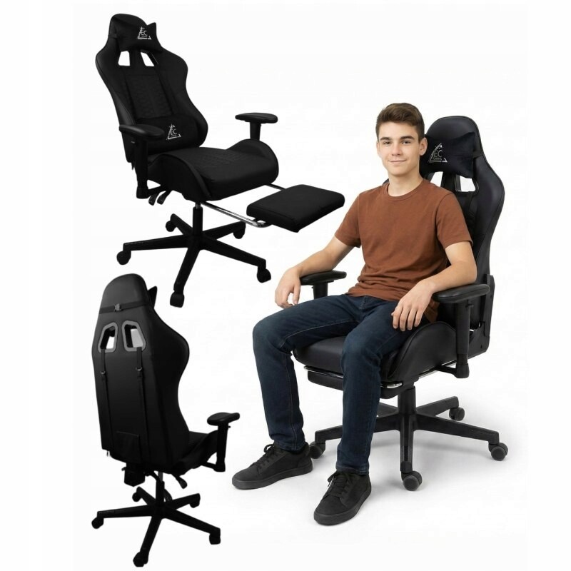 Otočná herní židle EvoChair s masážním přístrojem a nastavitelnými područkami