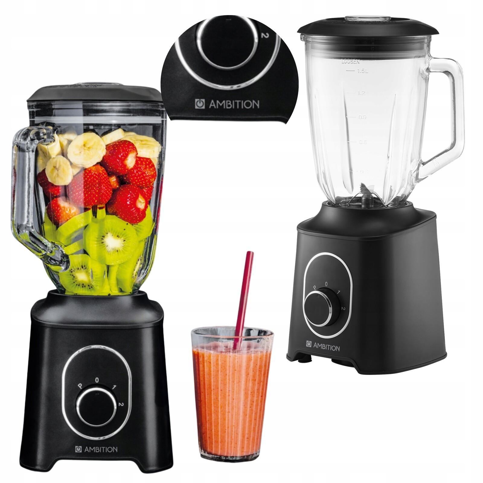 Skleněný Stolní Mixér Na Smoothie A Ovocné Koktejly S Mixérem A Drtičem