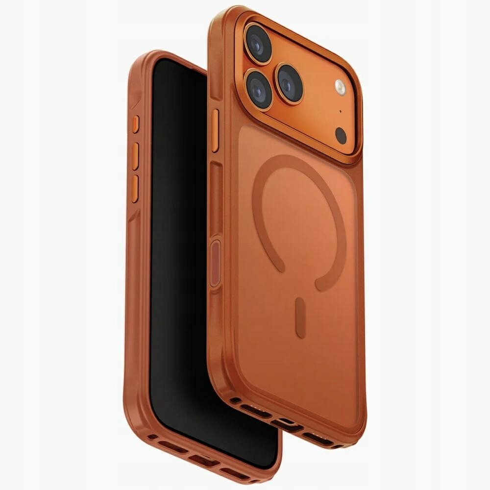 Pouzdro Uniq Veren pro iPhone 17 Pro Magclick Charging, oranžové