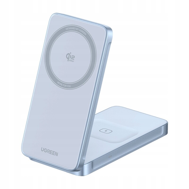 Ugreen MagFlow Rychlá indukční nabíječka 2v1 Qi2 25W pro iPhone Watch AirPods